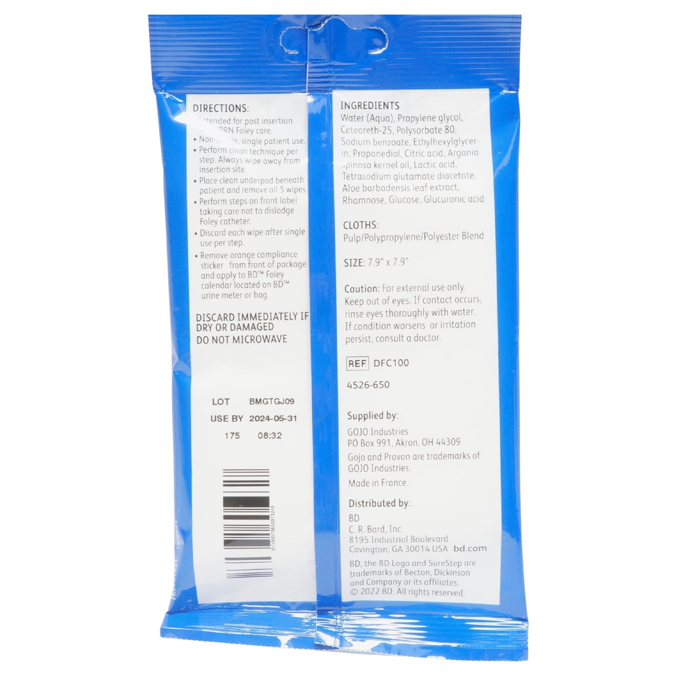 SureStep Post Insertion Foley Care Wipes - Image 2