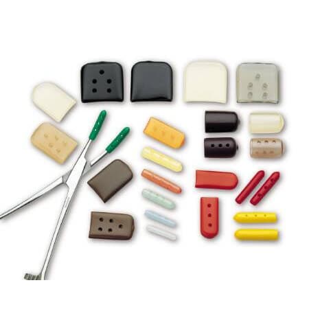 OXBORO Vented Instrument Tip Protectors, Tinted-Assorted - Package of 100 - Image 1