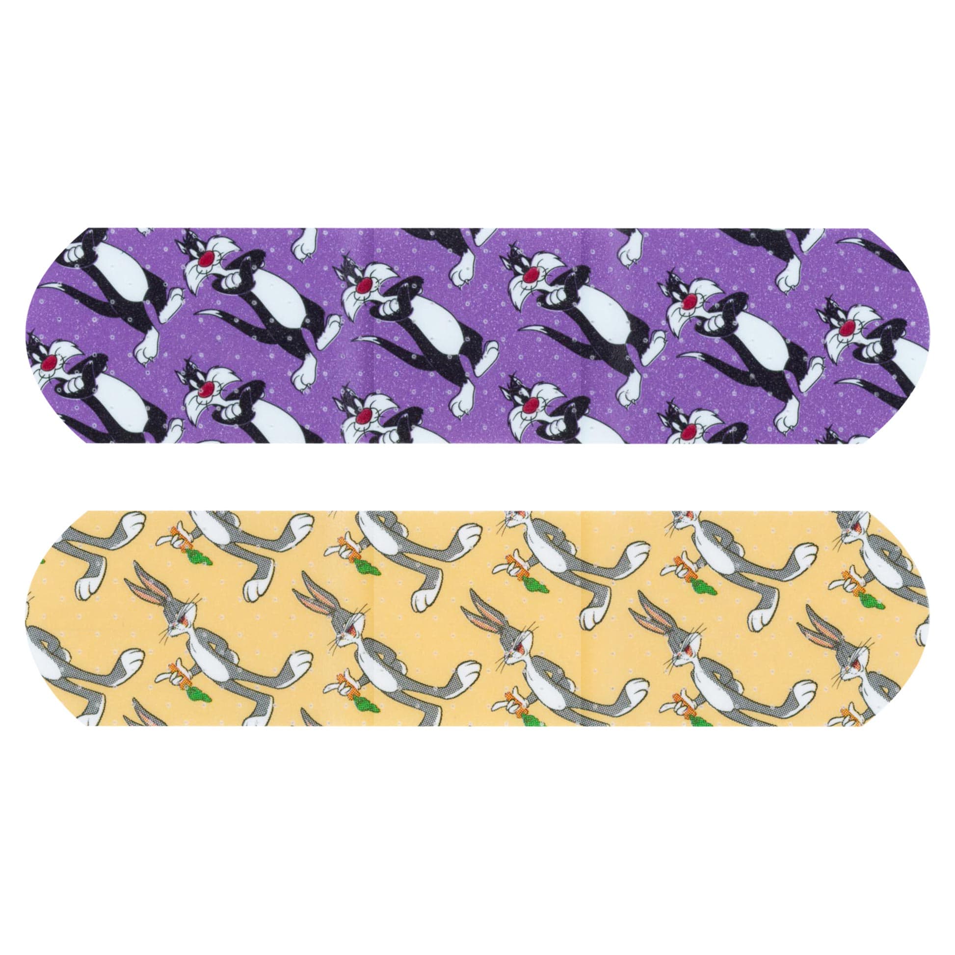 Dukal Looney Tune Bugs Bunny-Sylvester Stat Strip Adhesive Bandages, 3/4 x 3 Inch - Box of 100 - Image 1
