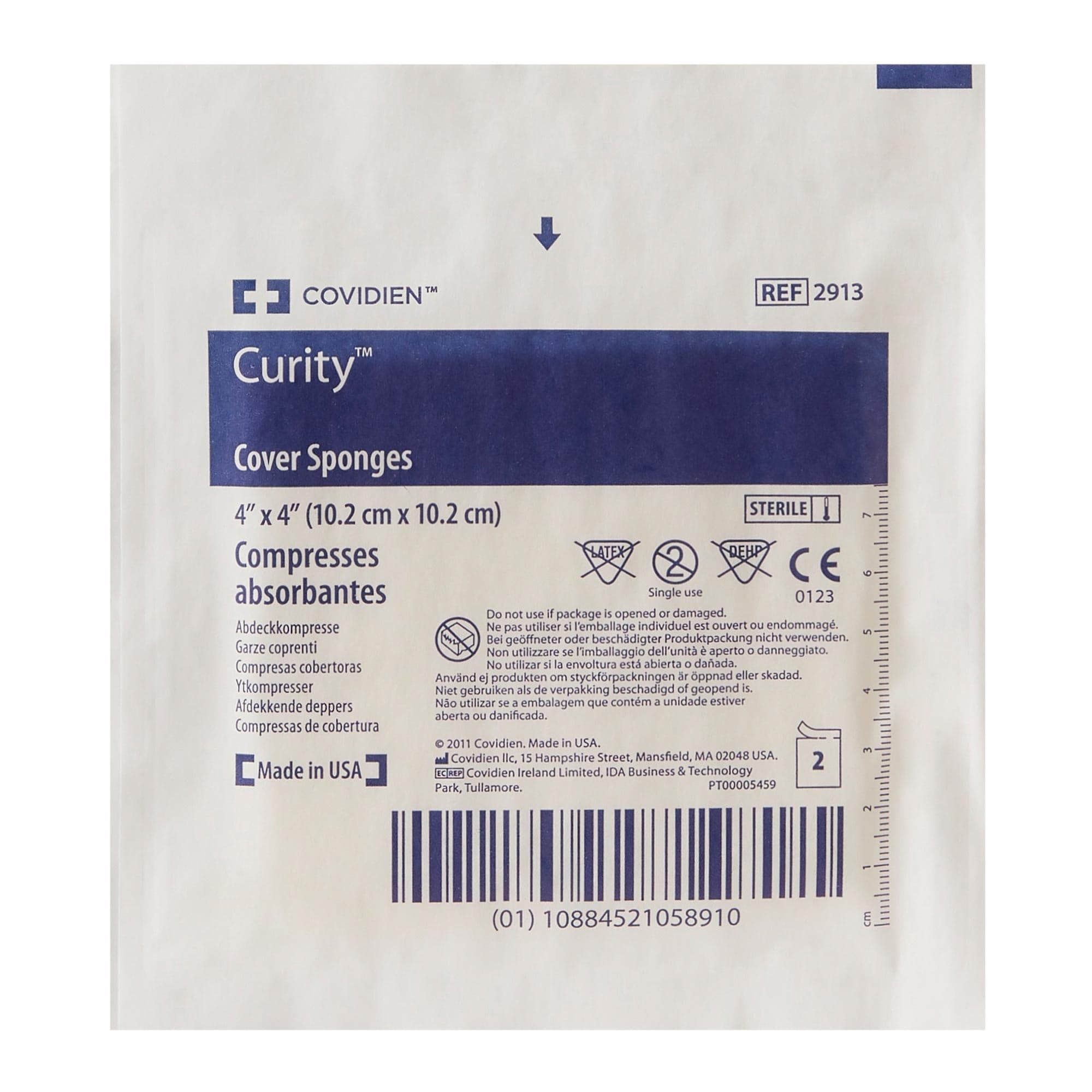 Curity Cover Wound Sponges, Sterile, 4 x 4 Inch - Each - Image 1