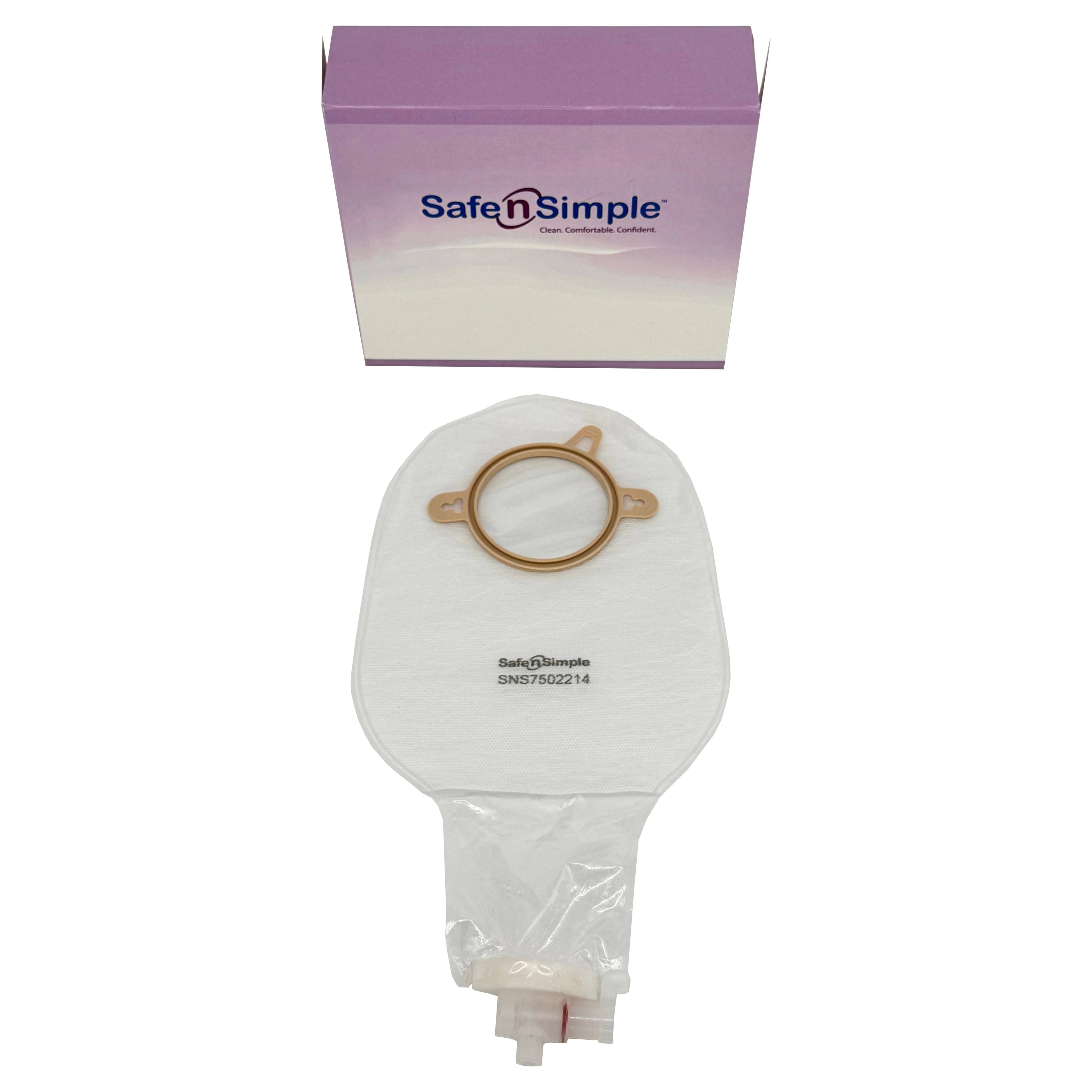 Safe N Simple 9" Transparent 2-Piece Urostomy Pouch - Image 1