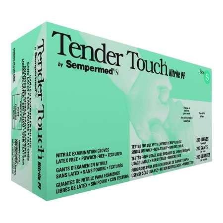 Sempermed Tender Touch Nitrile PF Exam Gloves, Small - Box of 200 - Image 1