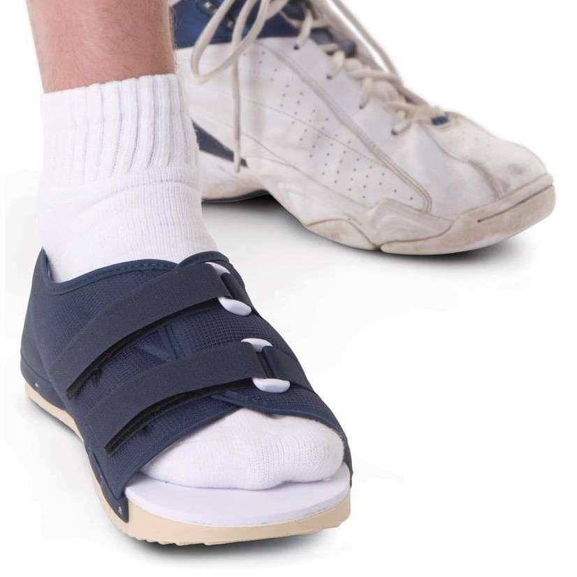Medline Rigid Post-op Shoes, Navy, Men, Extra Large - Image 1