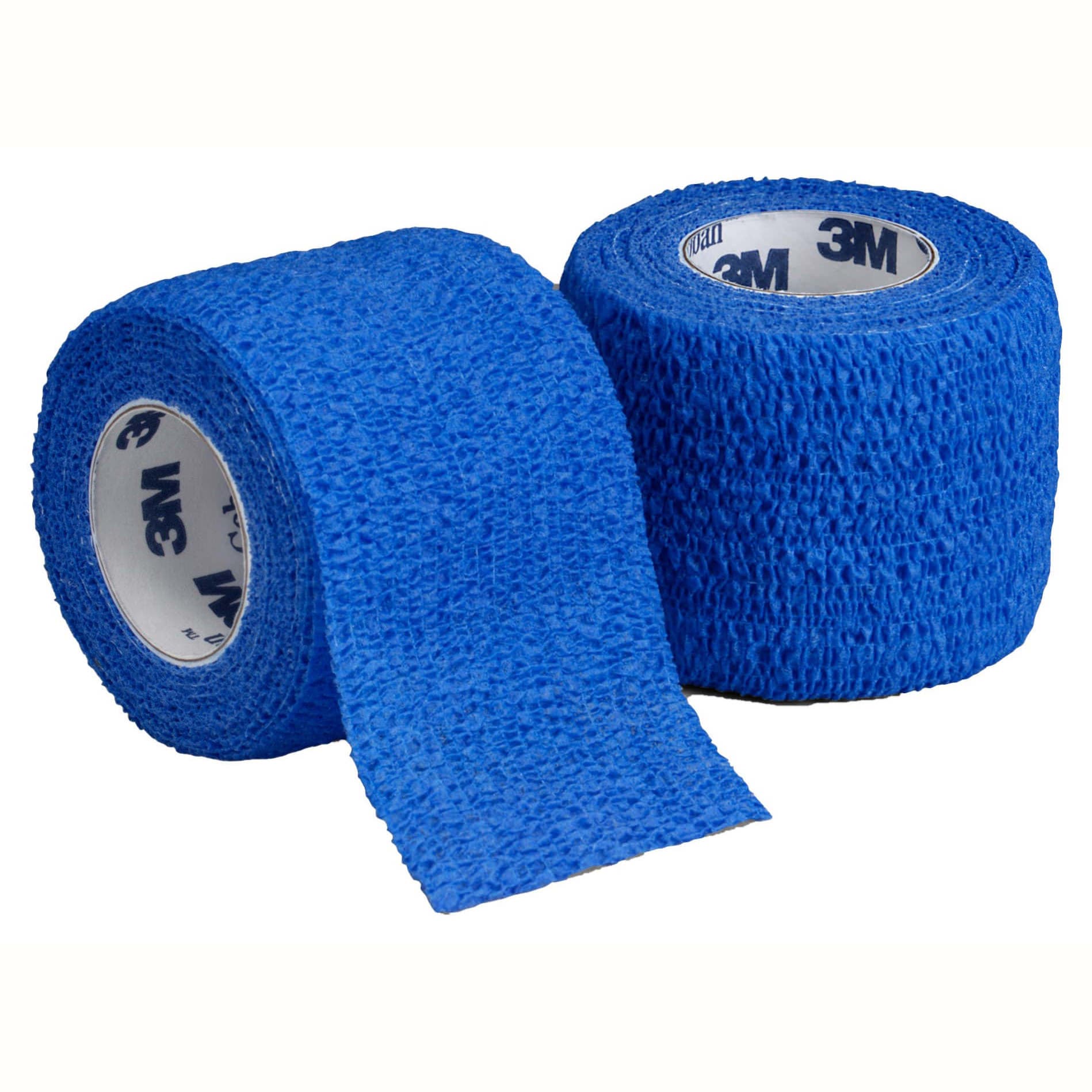 3M Coban Standard Compression Self-Adherent Wrap, NonSterile, Blue, 3 Inch x 5 Yard - Case of 24 - Image 1