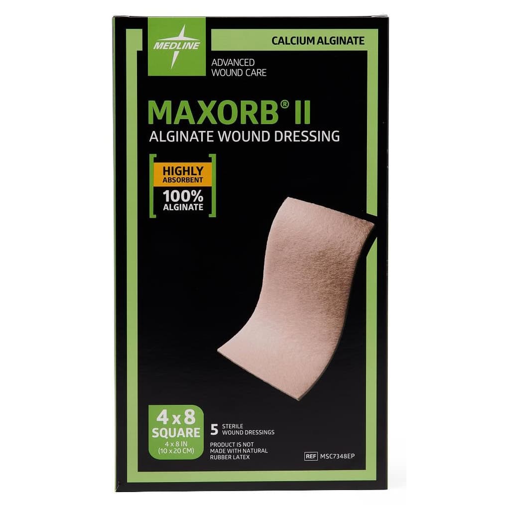 Maxorb II Alginate Wound Dressing, 4 x 8 Inch - Box of 5 - Image 1