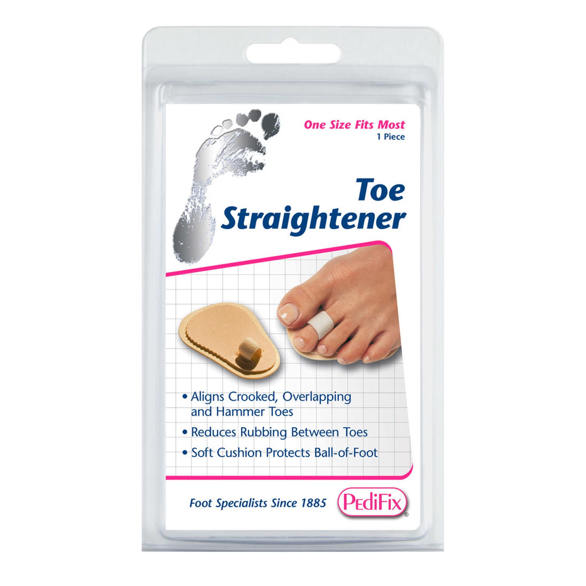 Pedifix Footcare Budin Toe Splint Universal, Dual-Layer Foam Padding