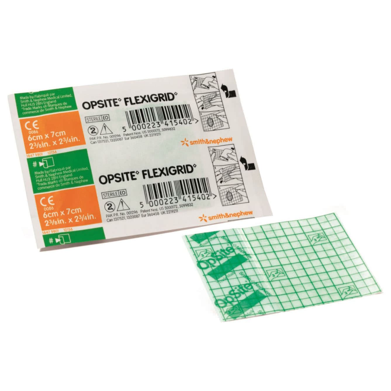 OpSite Flexigrid Transparent Film Dressing, 2-3/8 x 2-3/4 Inch - Each - Image 1