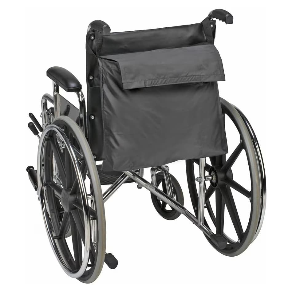 Mabis DMI Wheelchair Back Pack Water-Resistant Black Nylon Fabric, 14" x 19" - Image 4