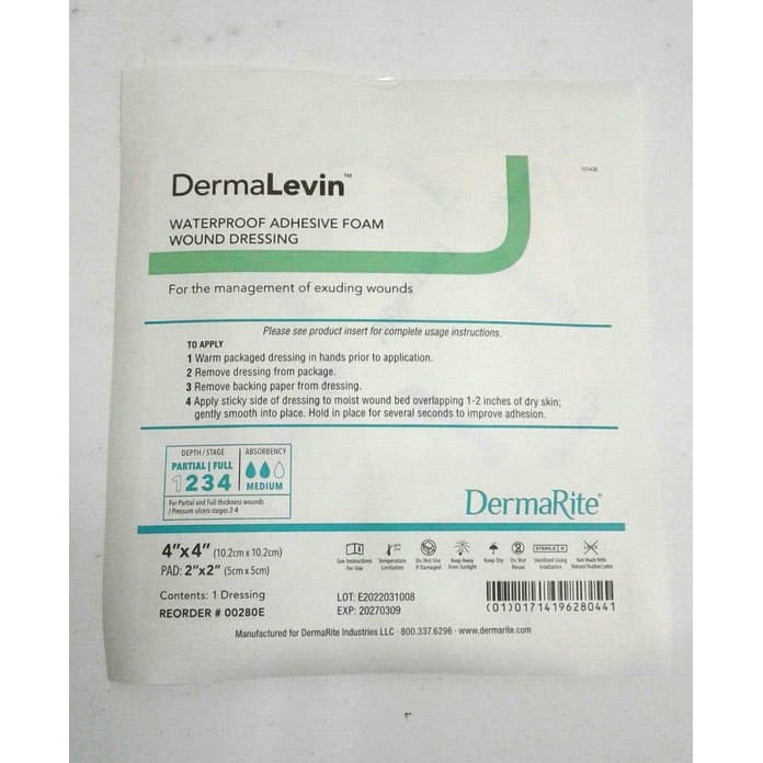 DermaLevin Waterproof Adhesive Foam Island Dressing - Image 7