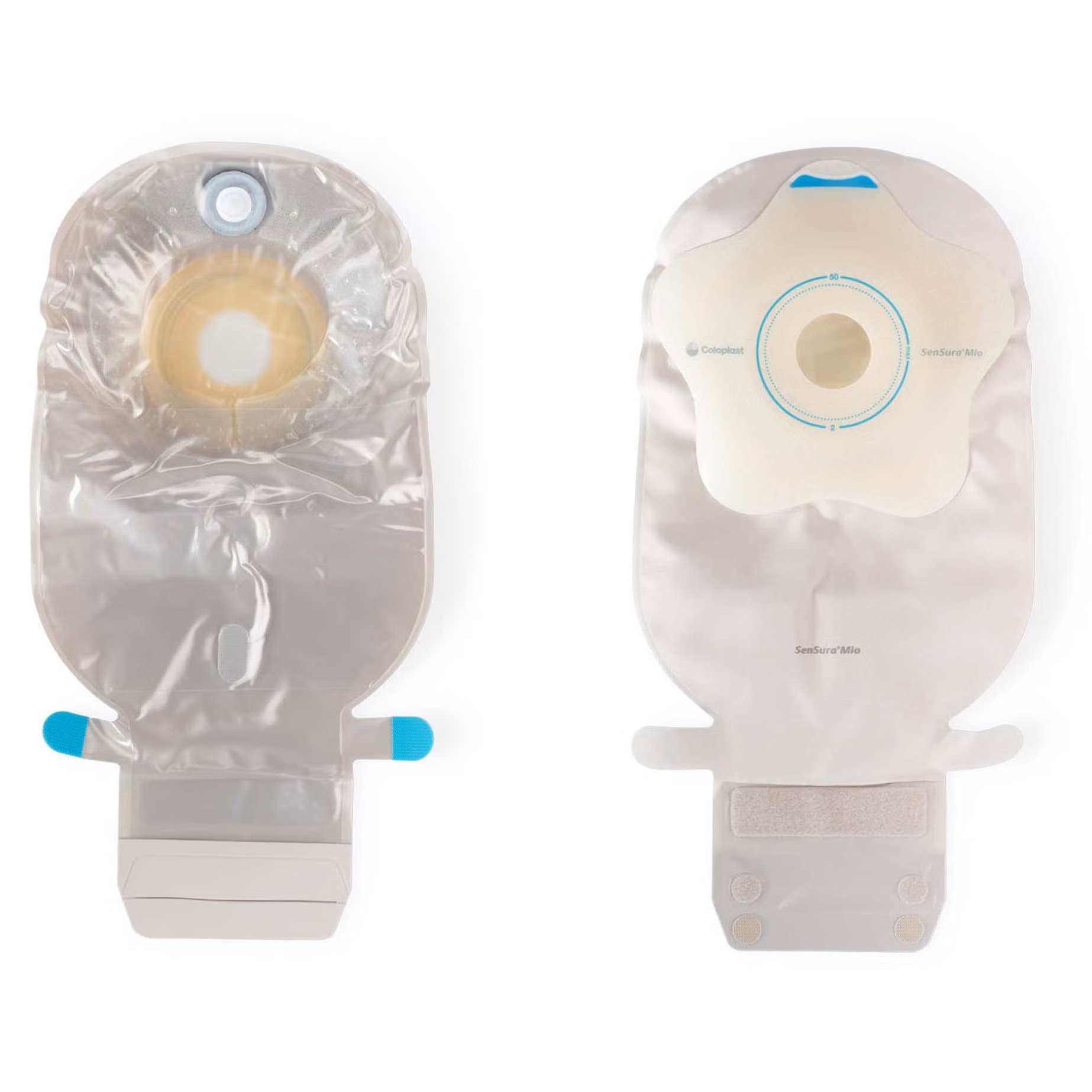 SenSura Mio Convex Flip Maxi Drainable Pouch, 1-3/16 Inch Stoma, Transparent - Box of 10 - Image 1