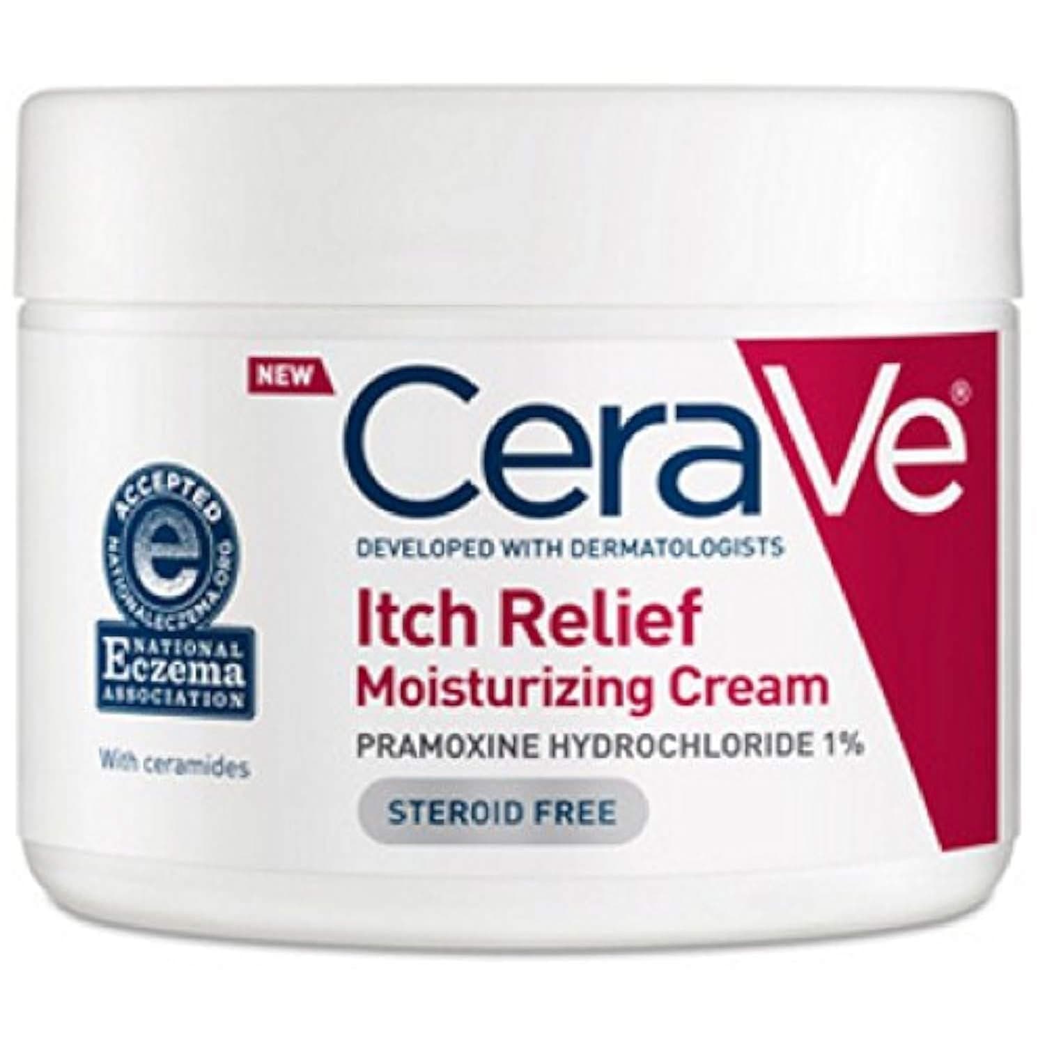 CeraVe Itch Relief Moisturizing Cream for Dry Skin Relief - Image 1
