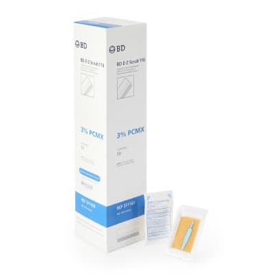 BD E-Z Scrub Impregnated Scrub Brush, Blue - Image 1