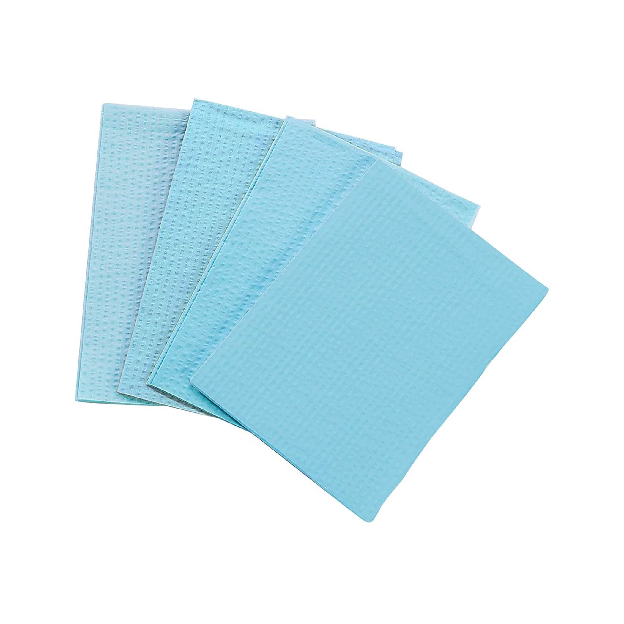 Tidi Ultimate Procedure Towel NonSterile, Blue, Waffle Embossed, Non-Radiopaque, 13 W x 18 L Inch - Carton of 500 - Image 1
