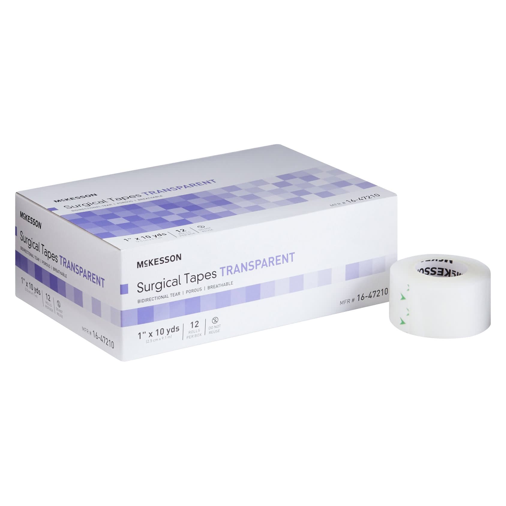 McKesson Air Permeable Plastic Surgical Tape, 1 Inch x 10 Yard - Case of 144 - Image 1