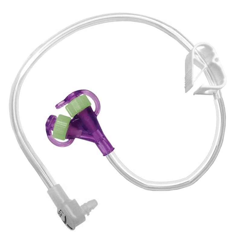 AMT G-JET Dual ENFit Y-Port Extension Set, 24" Right Angle Connector - Box of 10 - Image 1