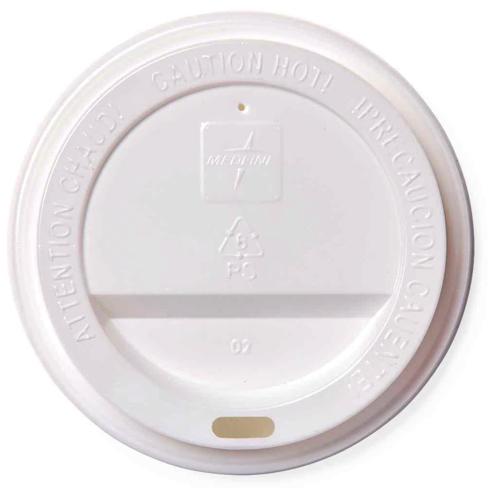 Medline Sip-Thru Hot Cup Lids, 8 oz - Case of 1000 - Image 1