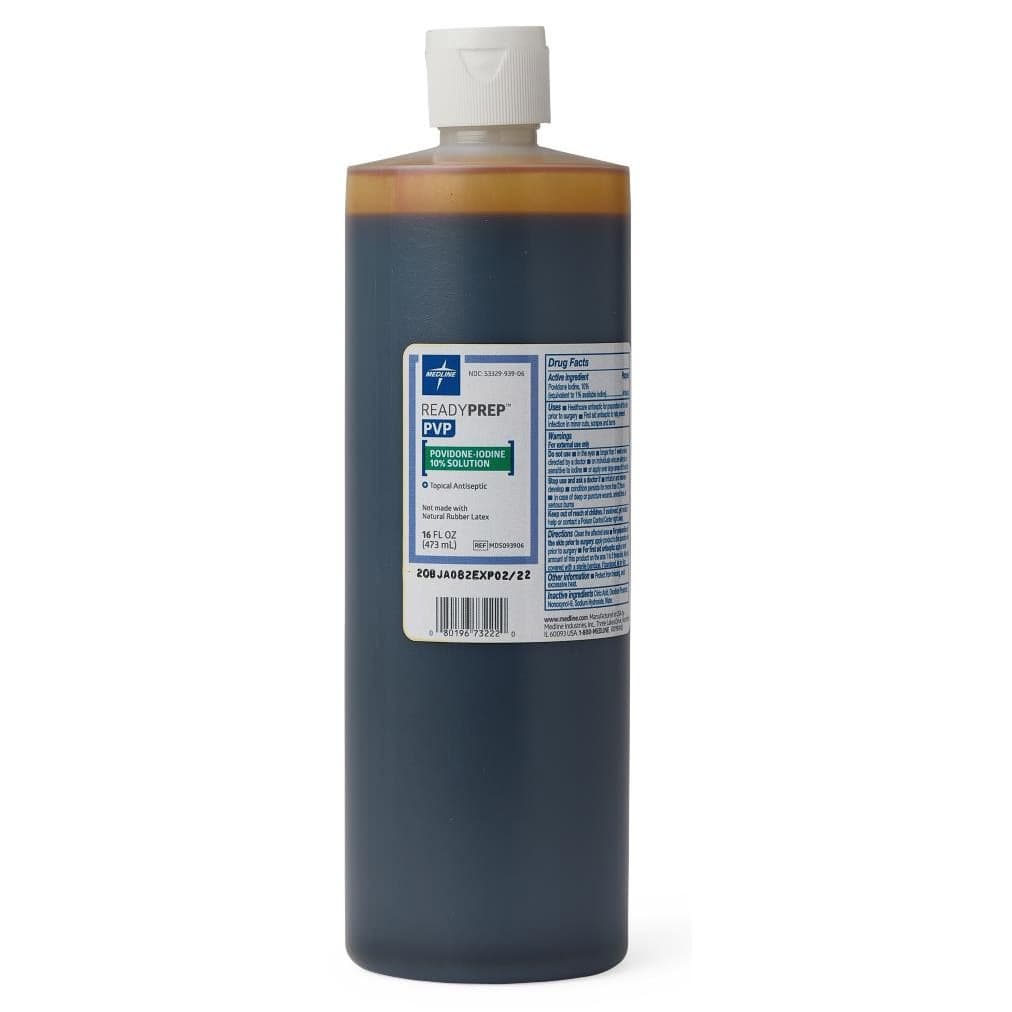 Medline Povidone Iodine Prep Solution, 16 oz - Each - Image 1