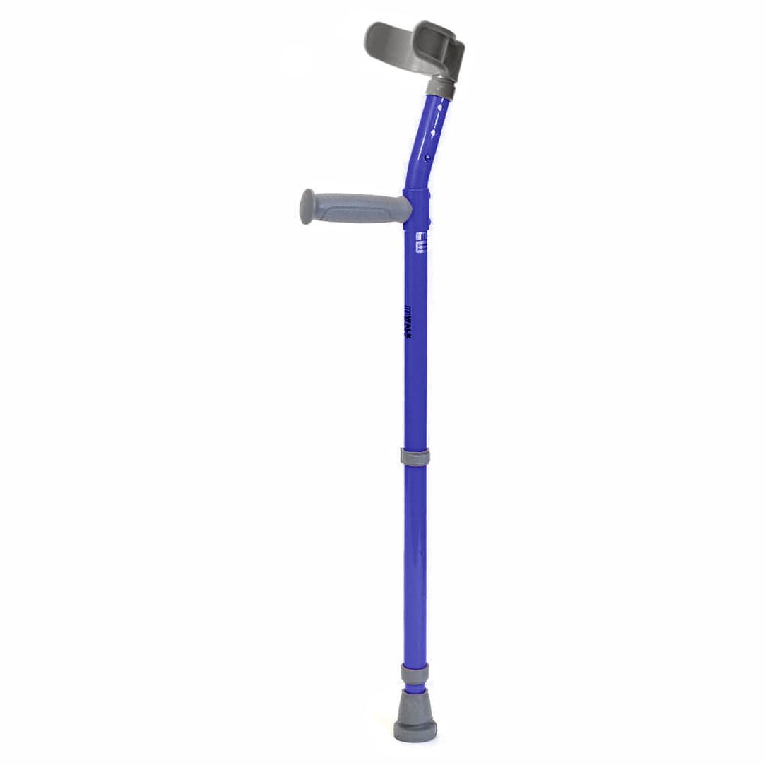 Walk Easy youth forearm crutches with half cuff (Pair) - Deep Blue - Image 1