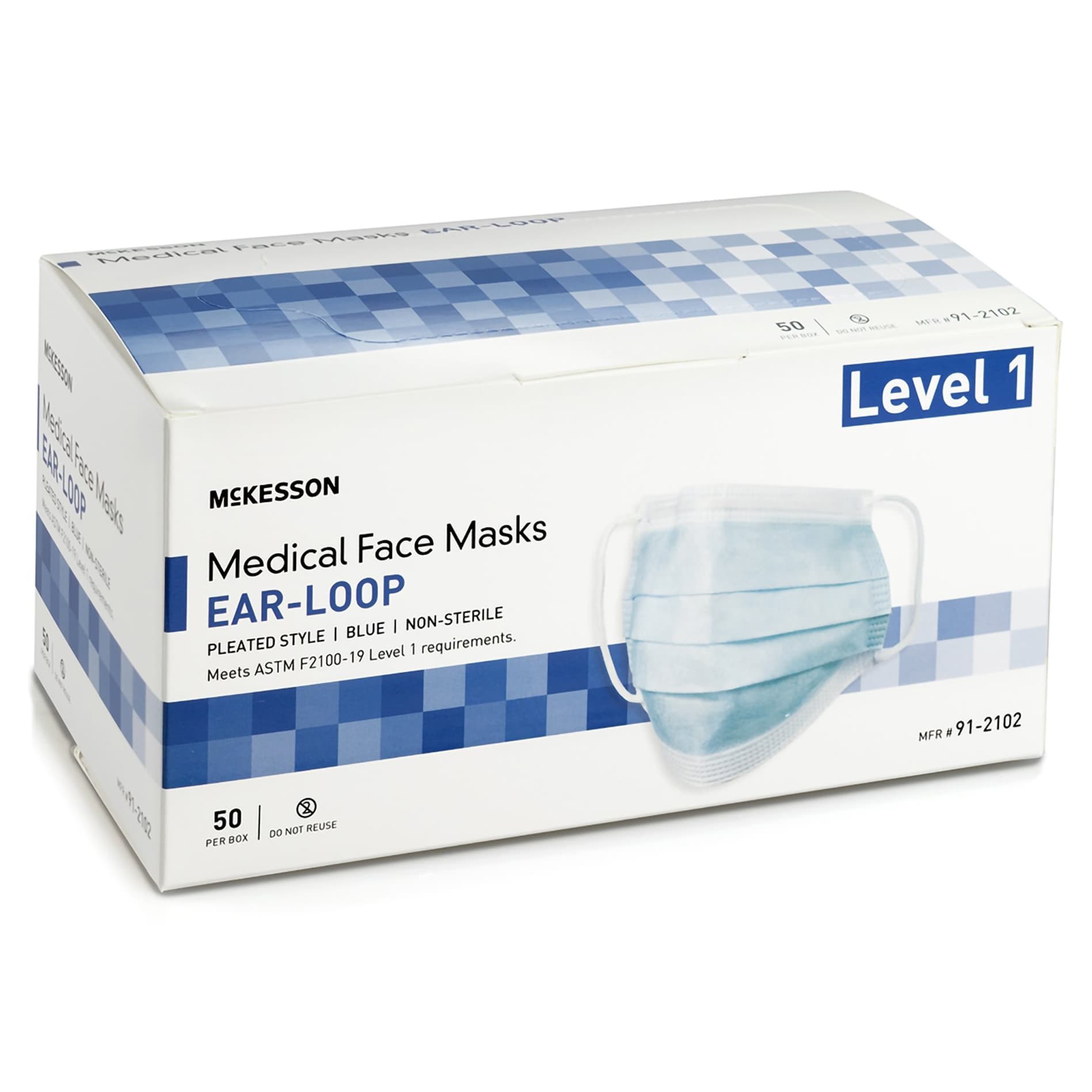 McKesson ASTM Level 1 Earloop Procedure Mask - Image 4
