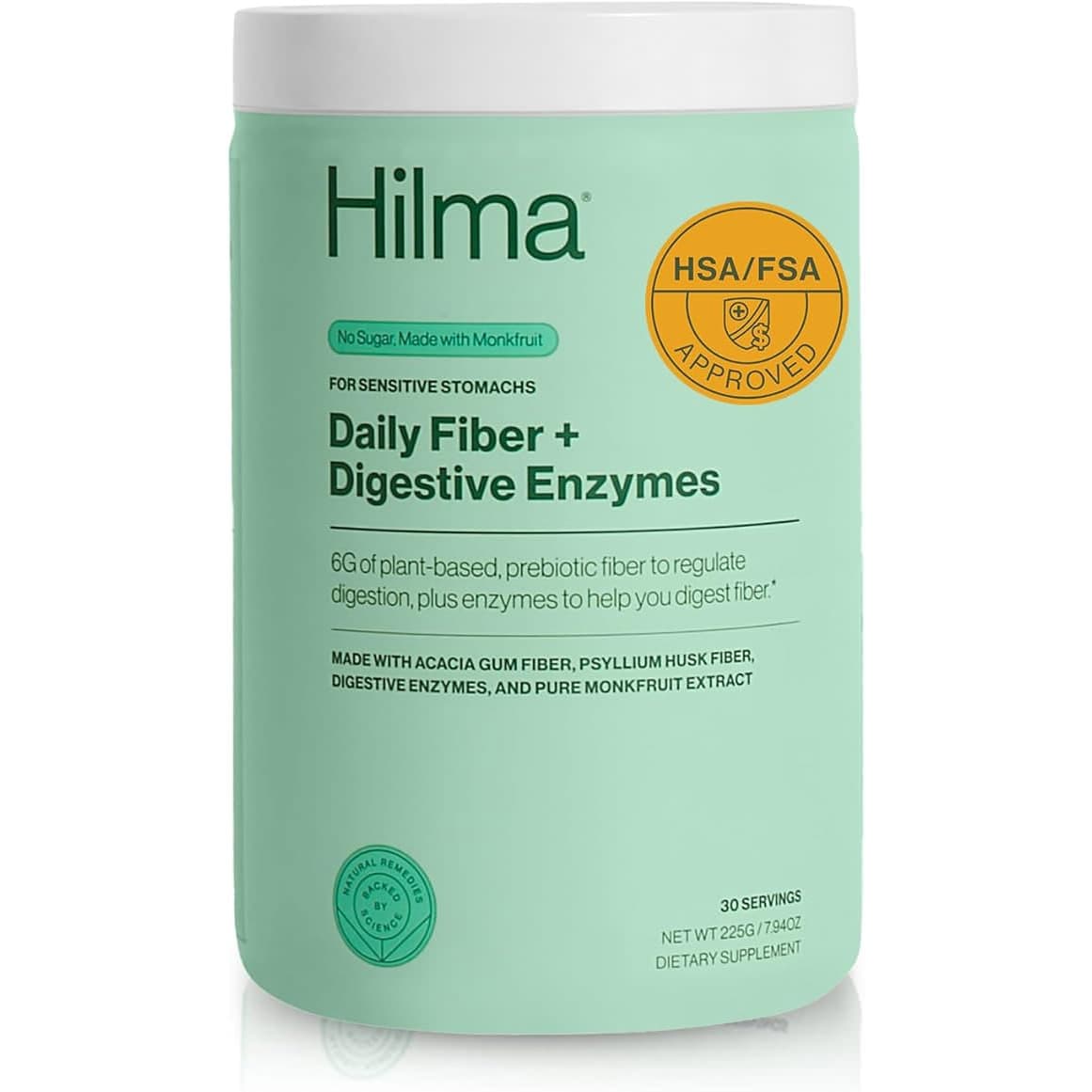 Hilma's Daily Fiber + Digestive Enzymes, 6 g - Each