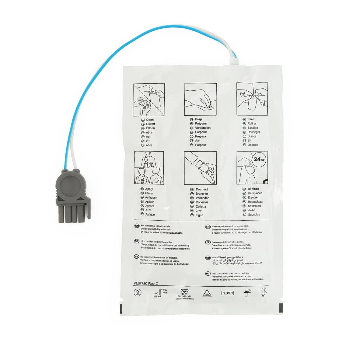 AED Defibrillator Electrode Disposable Pads, Adult/Child - Case of 10 - Image 4