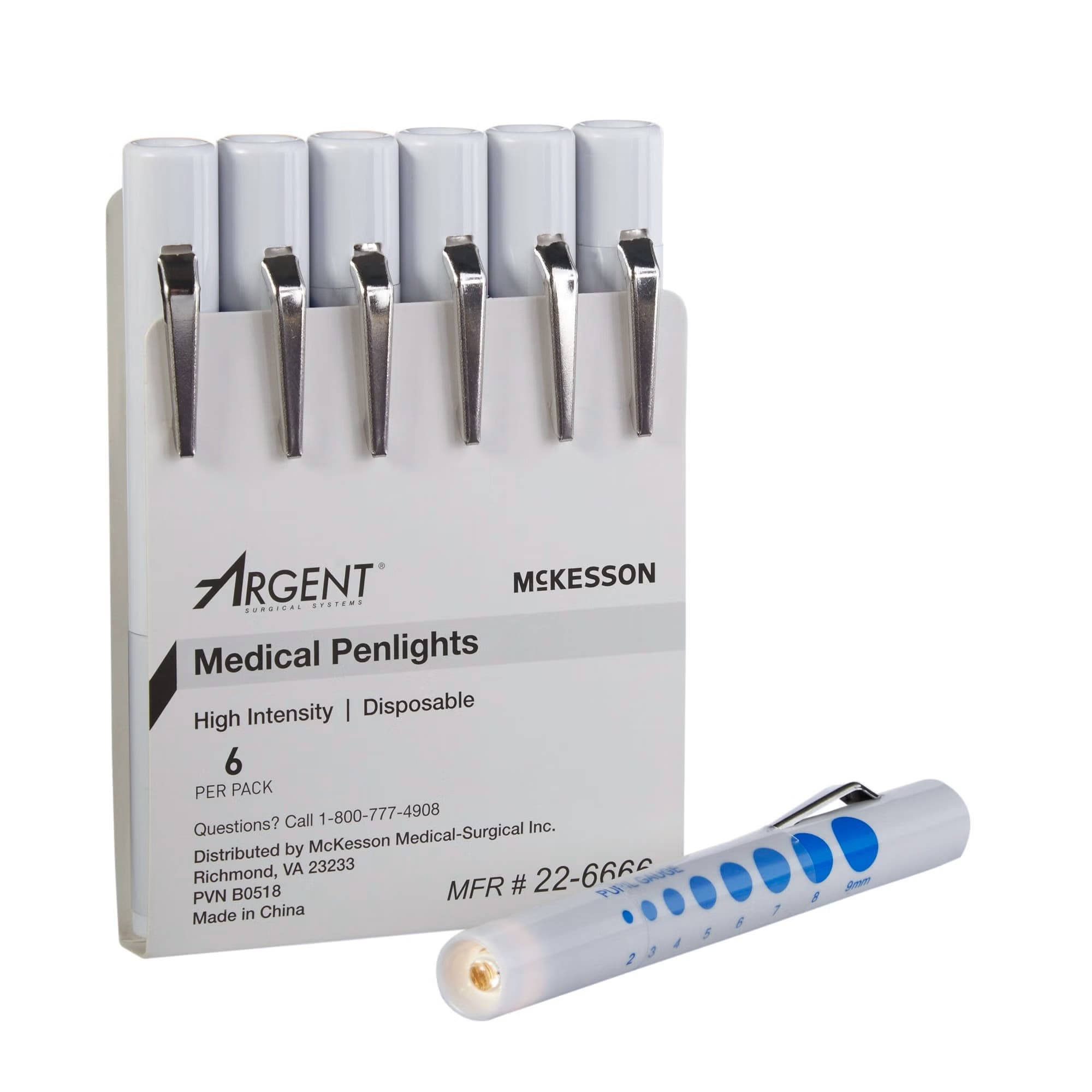 McKesson Disposable Penlight White, 4-1/2 Inch - Image 2
