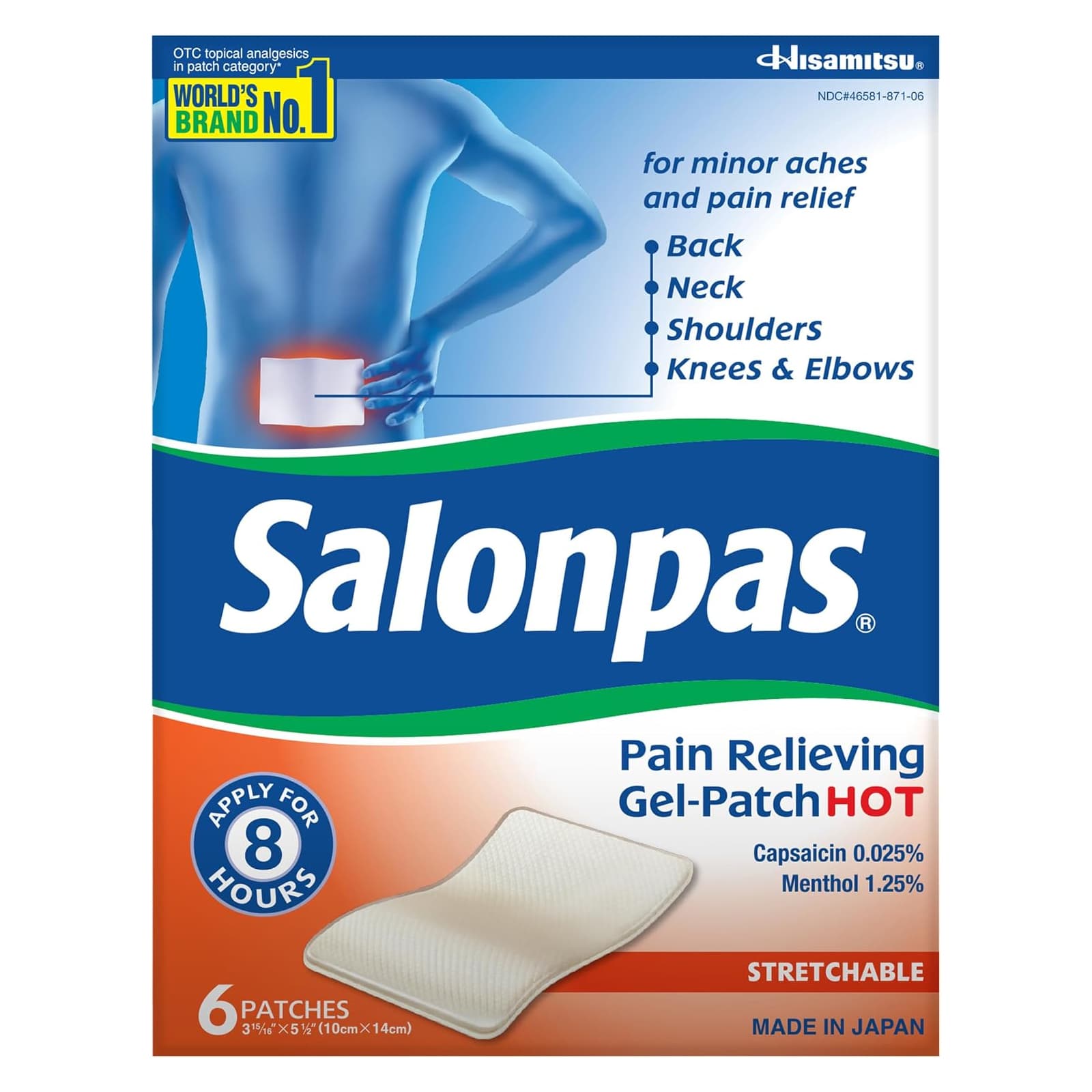 Salonpas Hot Gel Patch - Pack of 6