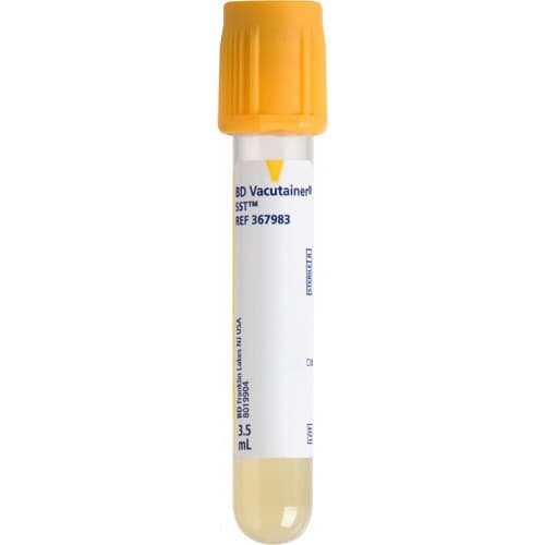 BD Vacutainer SST Venous Blood Collection Tube with Hemogard Closure, 3.5 mL - Case of 1000 - Image 1