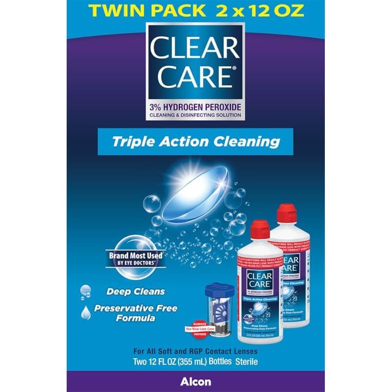Alcon Clear Care Cleaning and Disinfection Solution, 2 x 12 oz - Package of 2 - Image 2