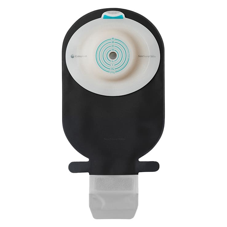 SenSura Mio Convex Light 1-piece drainable pouch, 5/8 to 1-5/16 Inch - Box of 10 - Image 1