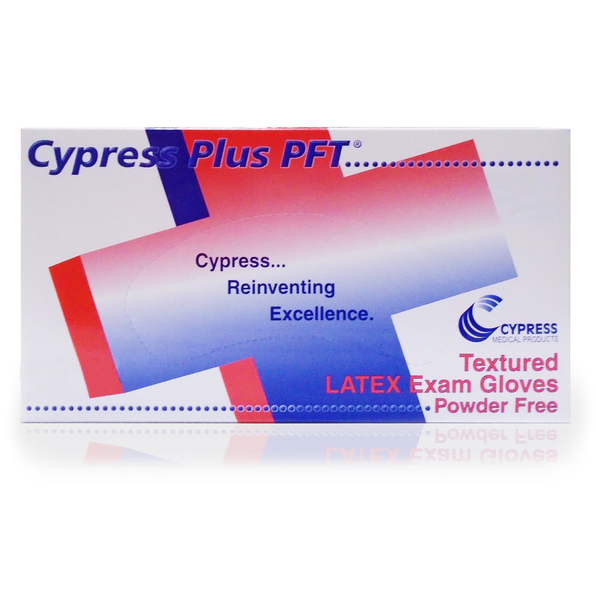 Cypress Plus PFT Latex Powder-Free Textured Exam Glove, Ivory, Medium - Box of 100 - Image 1