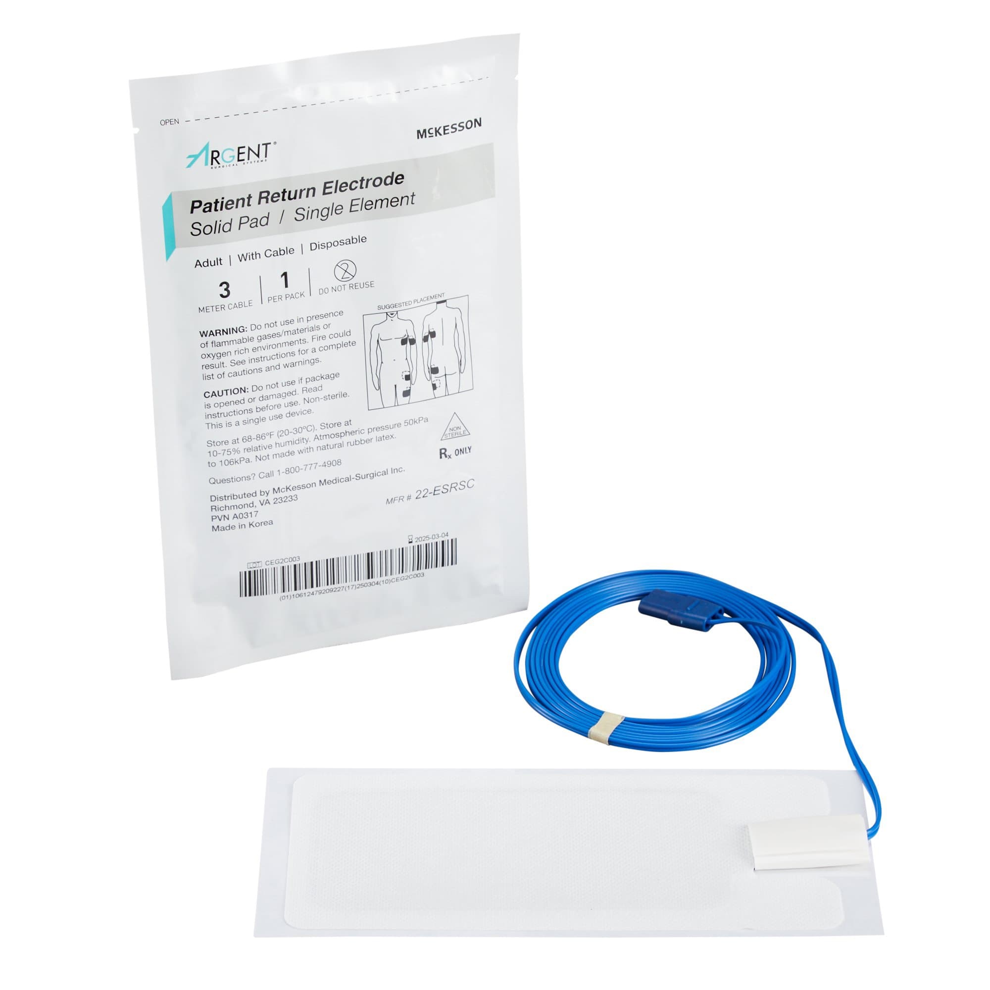 McKesson Argent Patient Return Electrode - Image 3