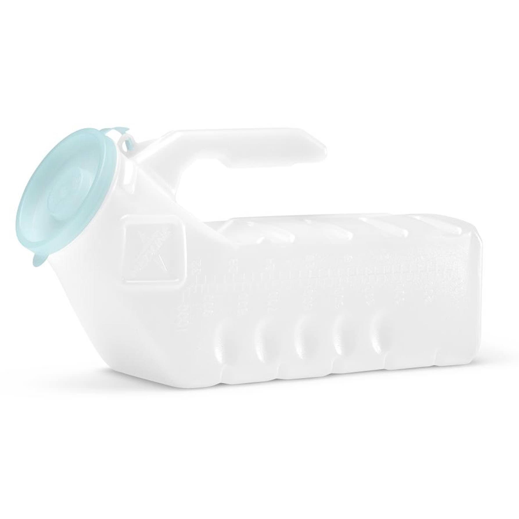Medline Deluxe Male Urinal with Glow-in-the-Dark Lid, 32 oz - Case of 48 - Image 1