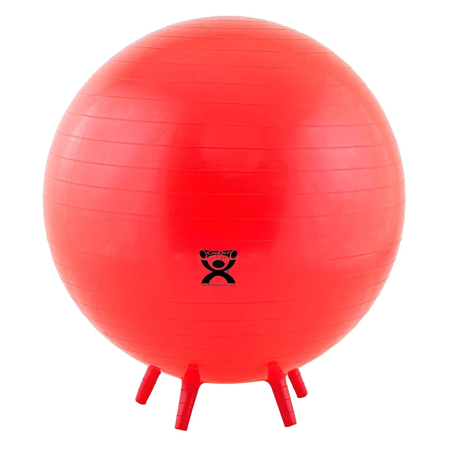 CanDo Exercise Ball with Stability Feet, Red, 30" (75 cm) - Image 1