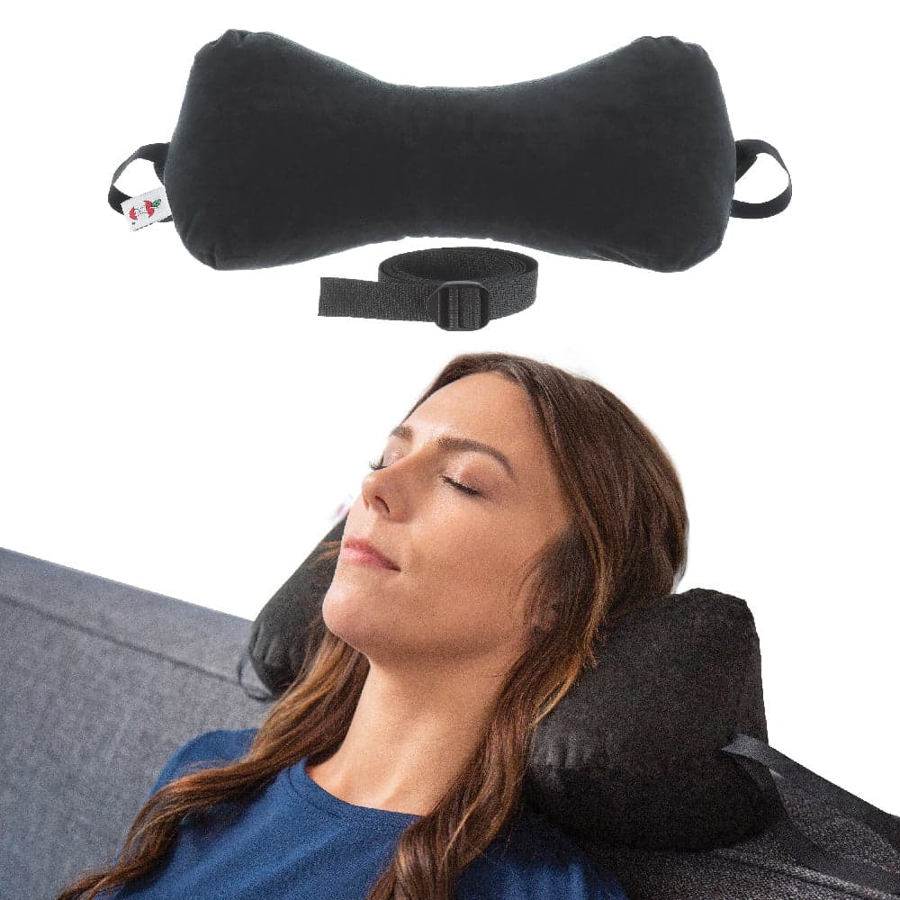 Core Sleep Log Chiropractic Bone Shaped Neck & Cervical Pillow, Black, Mid Size - Image 1