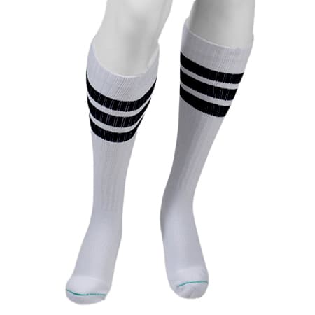 Juzo Power Comfort Knee-High Compression Socks 20-30mmHg, Standard, Retro White, Extra Large - Pair - Image 1