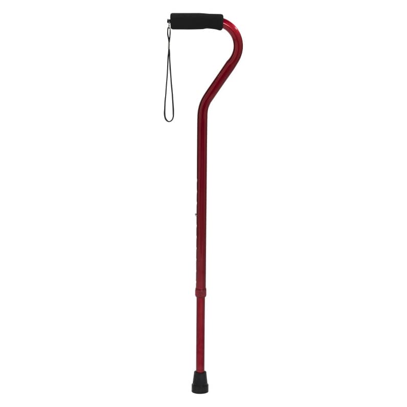Drive Offset Handle Aluminum Canes, Red - Each - Image 1