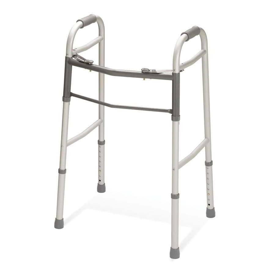 Medline Youth 2-Button Folding Walker without Wheels - Image 2
