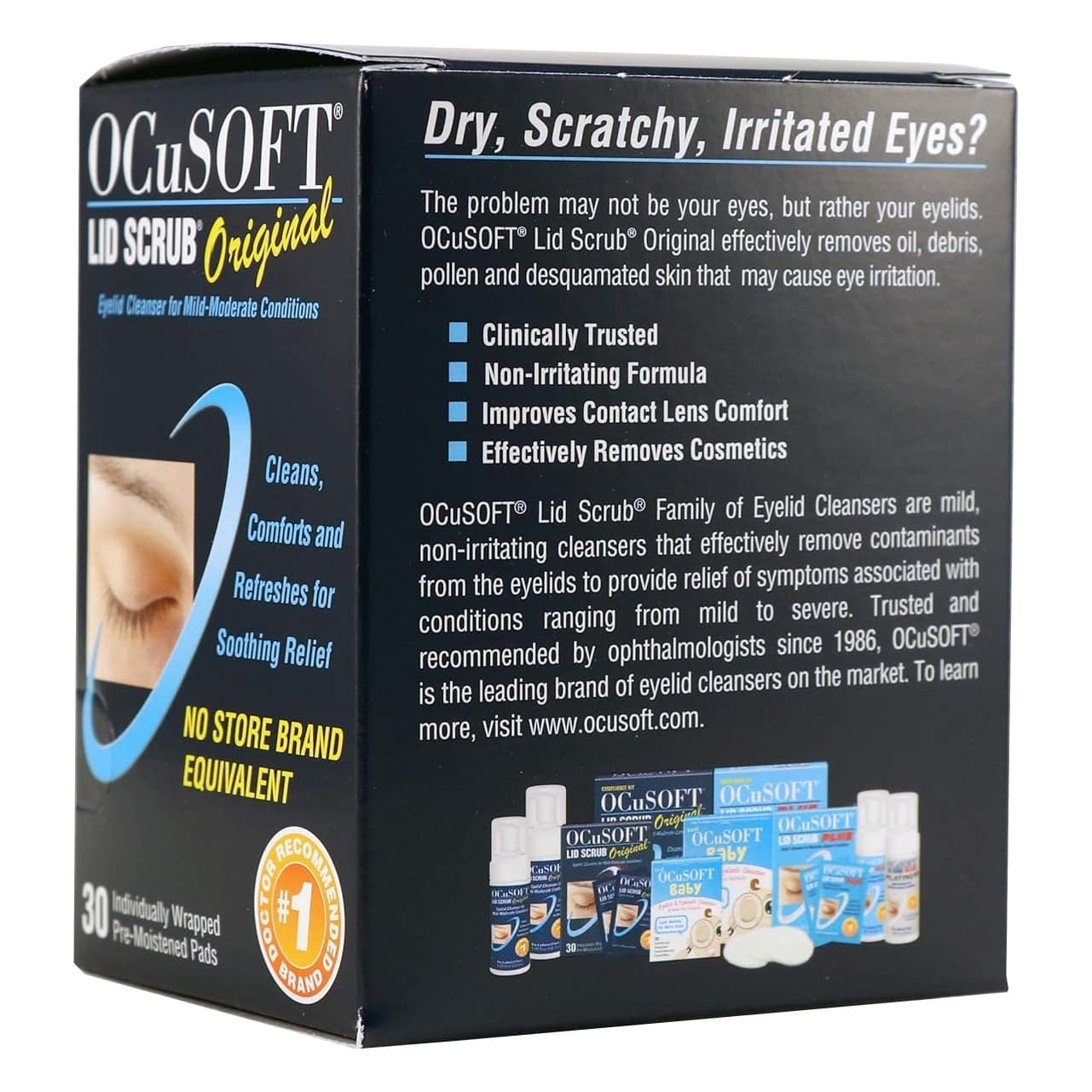Ocusoft Original Eyelid Cleanser Scrub Wipes - Image 2