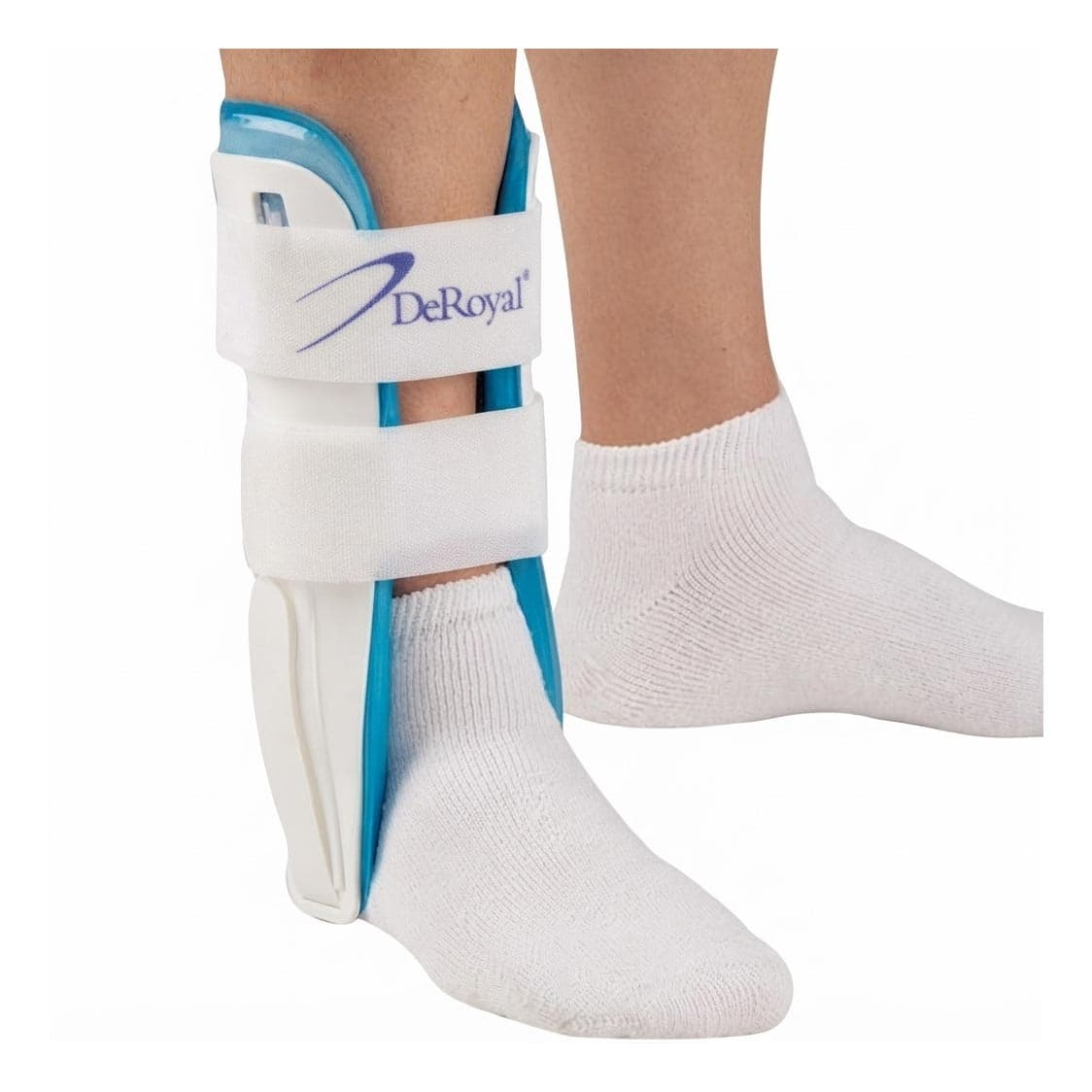 Deroyal Ankle Support White 10 Inch Height Hook and Loop Strap Closure One Size Fits Most - Image 1