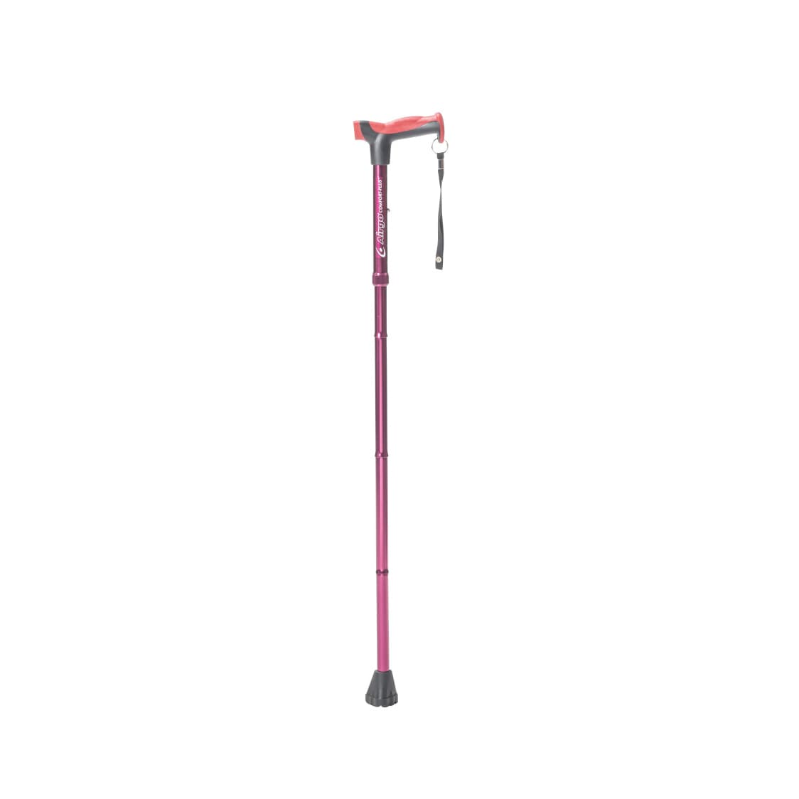 Drive Airgo Comfort-Plus Folding Cane, Burgundy - Each - Image 1