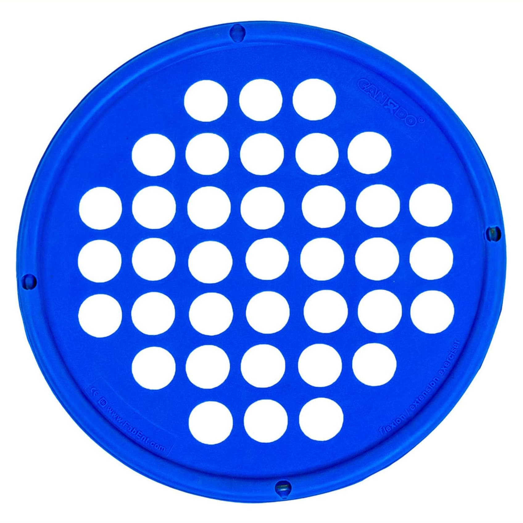 CanDo Hand Exercise Web, Low Powder, 7 Inch Diameter, Heavy, Blue, Latex - Image 1