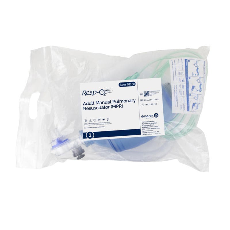 Dynarex Manual Pulmonary Resuscitator With Mask, Adult, Reservoir Bag - Case of 6 - Image 1