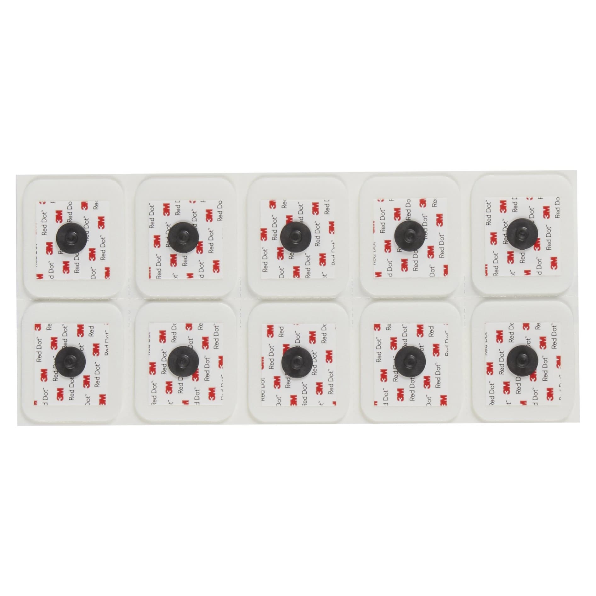 Red Dot Monitoring Electrode with Foam Tape and Sticky Gel, 1-3/10" x 1-3/5" - Box of 50 - Image 1