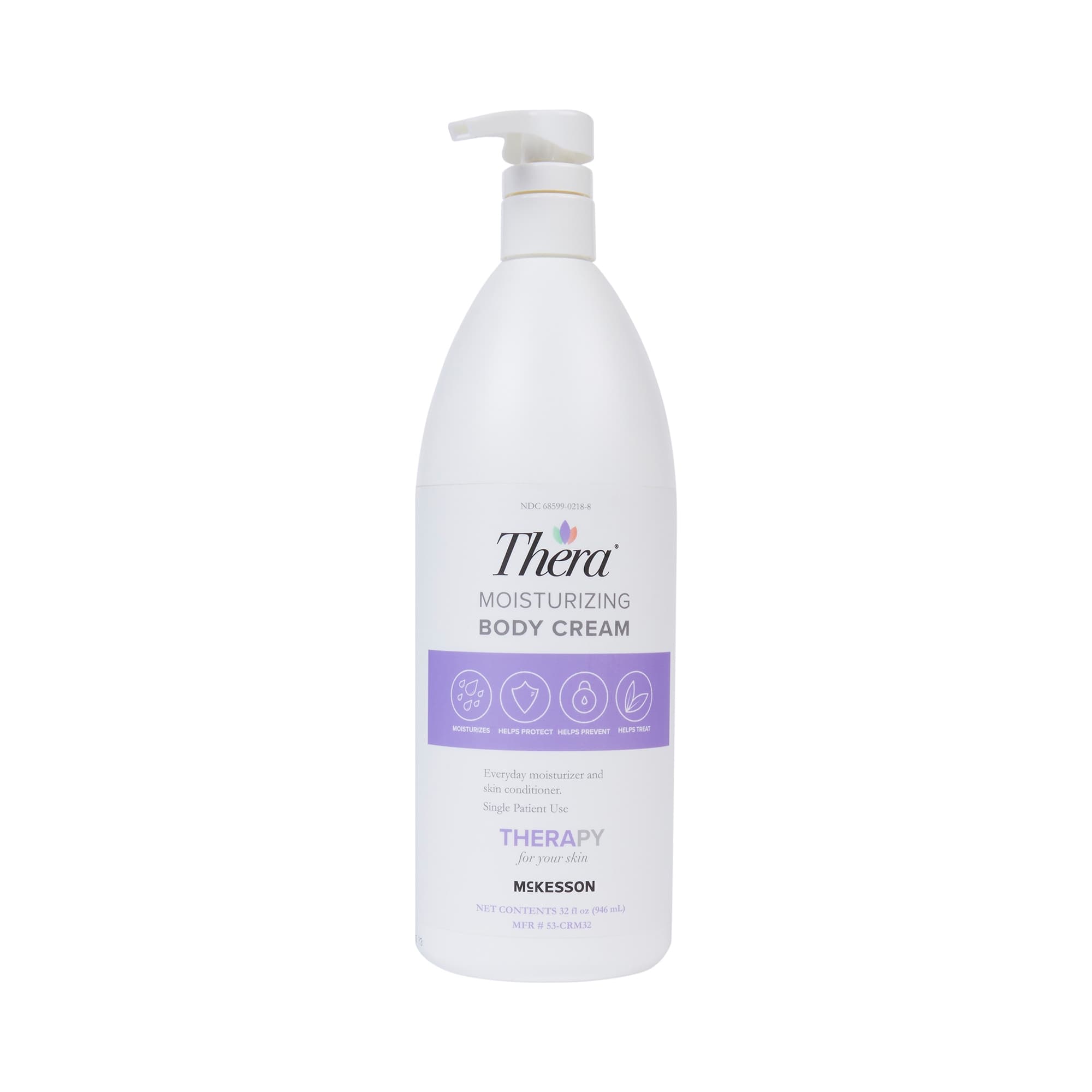 Thera Moisturizing Body Cream, Pump Bottle, 32 oz - Case of 12 - Image 1