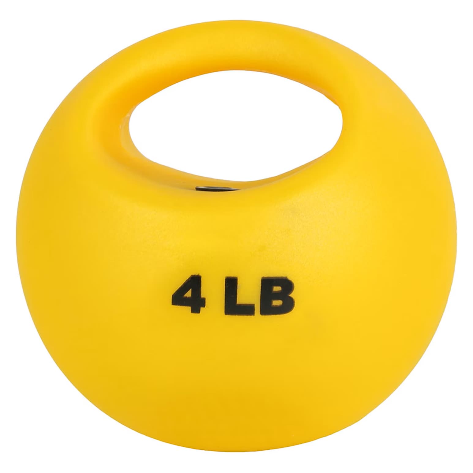 CanDo One Handle Medicine Ball, 4 Lbs, Yellow - Image 1
