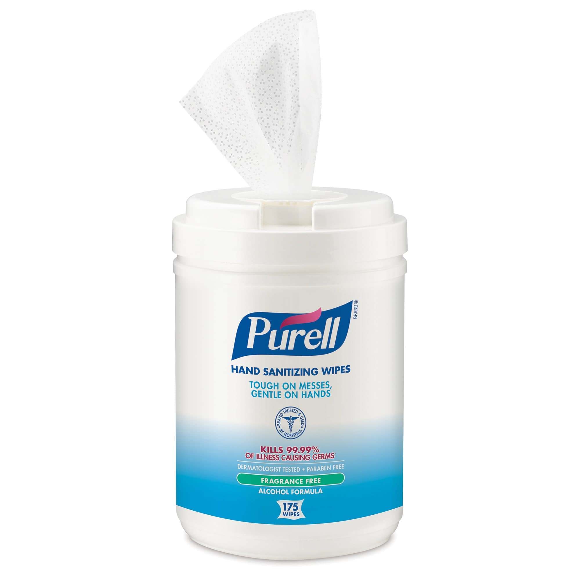Purell Hand Sanitizing Wipe, Unscented, 6 x 7 Inch