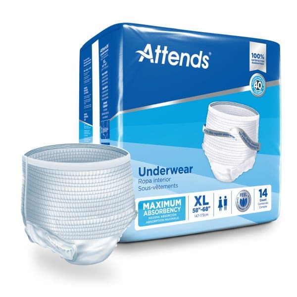 Attends Maximum Absorbency Underwear, Extra Large - Case of 56 - Image 1