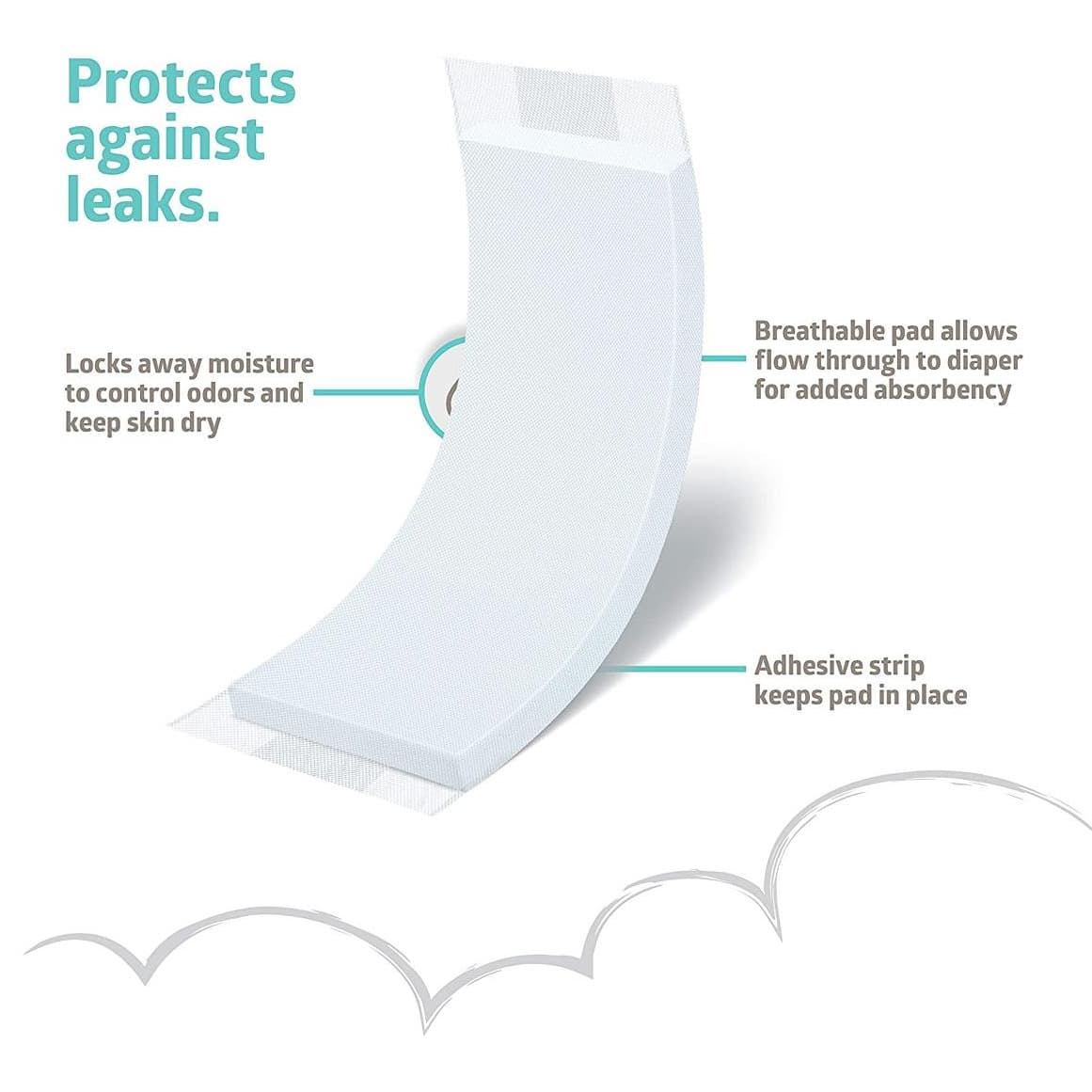 Medline Thin Booster Diaper Liner, 3.5 x 11.5 Inch - Image 6