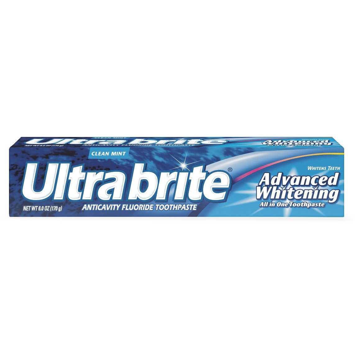 Ultra Brite Advanced Whitening Anticavity Toothpaste, Clean Mint, 6 oz - Image 2